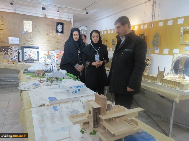بازدید دکتر کبیری نماینده شهرستانهای خوی و چایپاره در مجلس شورای اسلامی و جمعی از مسئولین شهر از نمایشگاه دستاوردها و توانمندیهای آموزشکده فنی و حرفه ای دختران خوی  2