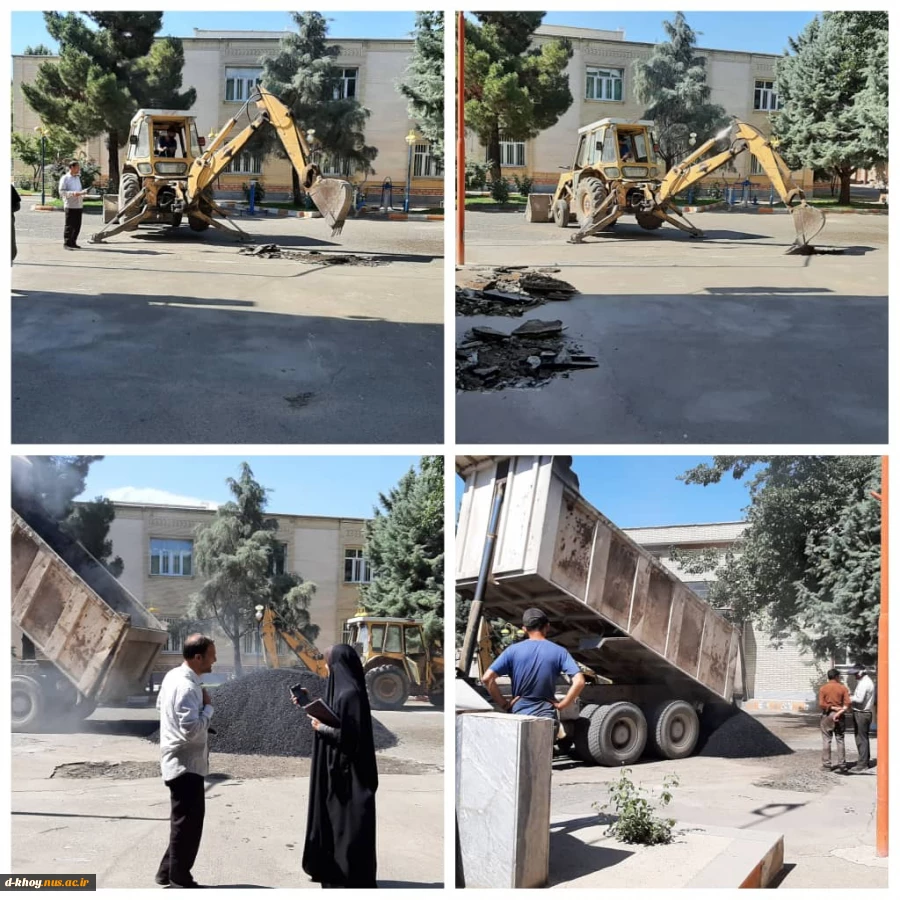 شروع عملیات بهسازی محوطه آموزشکده دختران خوی 2