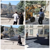 شروع عملیات بهسازی محوطه آموزشکده دختران خوی 3