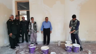 بازدید سرزده فرمانده سپاه پاسداران شهرستان از روند بازسازی آموزشکده دختران خوی 4