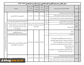 جدول زمان بندی وام های دانشجویی نیمسال تحصیلی 1403-1404
